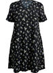 Robe &agrave; manches courtes avec col en V, Noir, Packshot image number 0