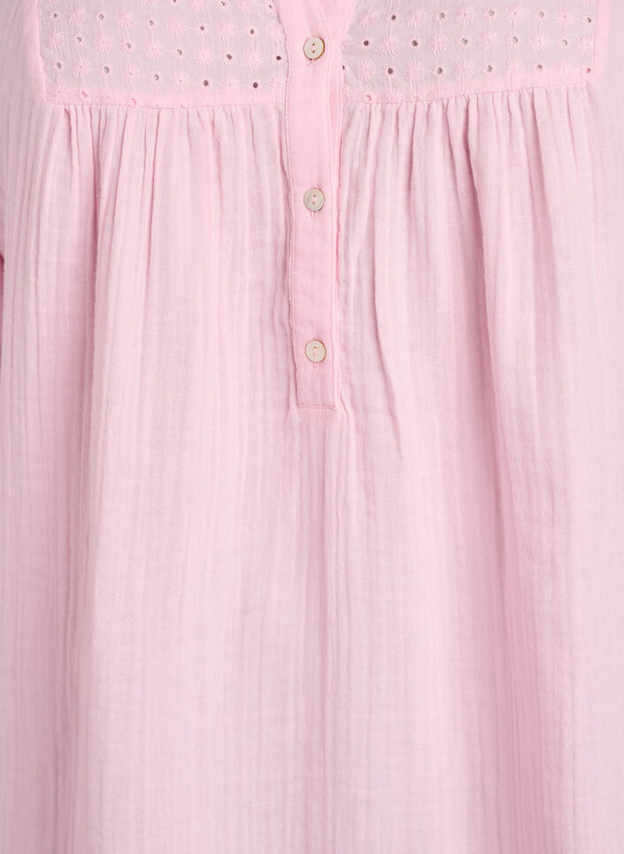 Tunika aus Baumwollmusselin mit Broderie Anglaise, Rot, Packshot image number 2