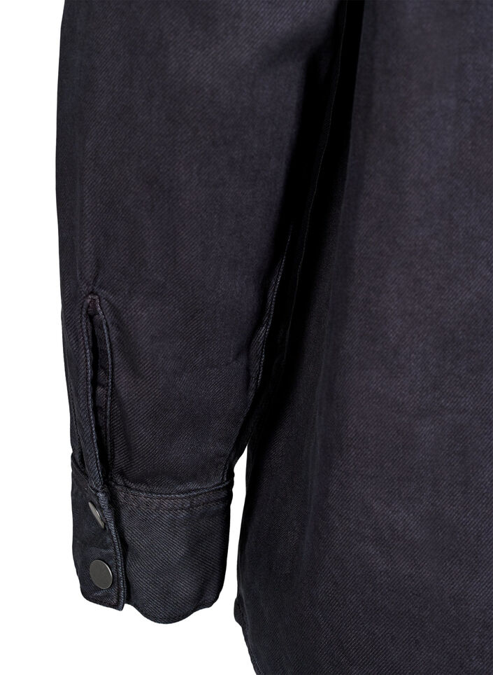 Chemise en jean avec poches de poitrine, Noir, Packshot image number 3