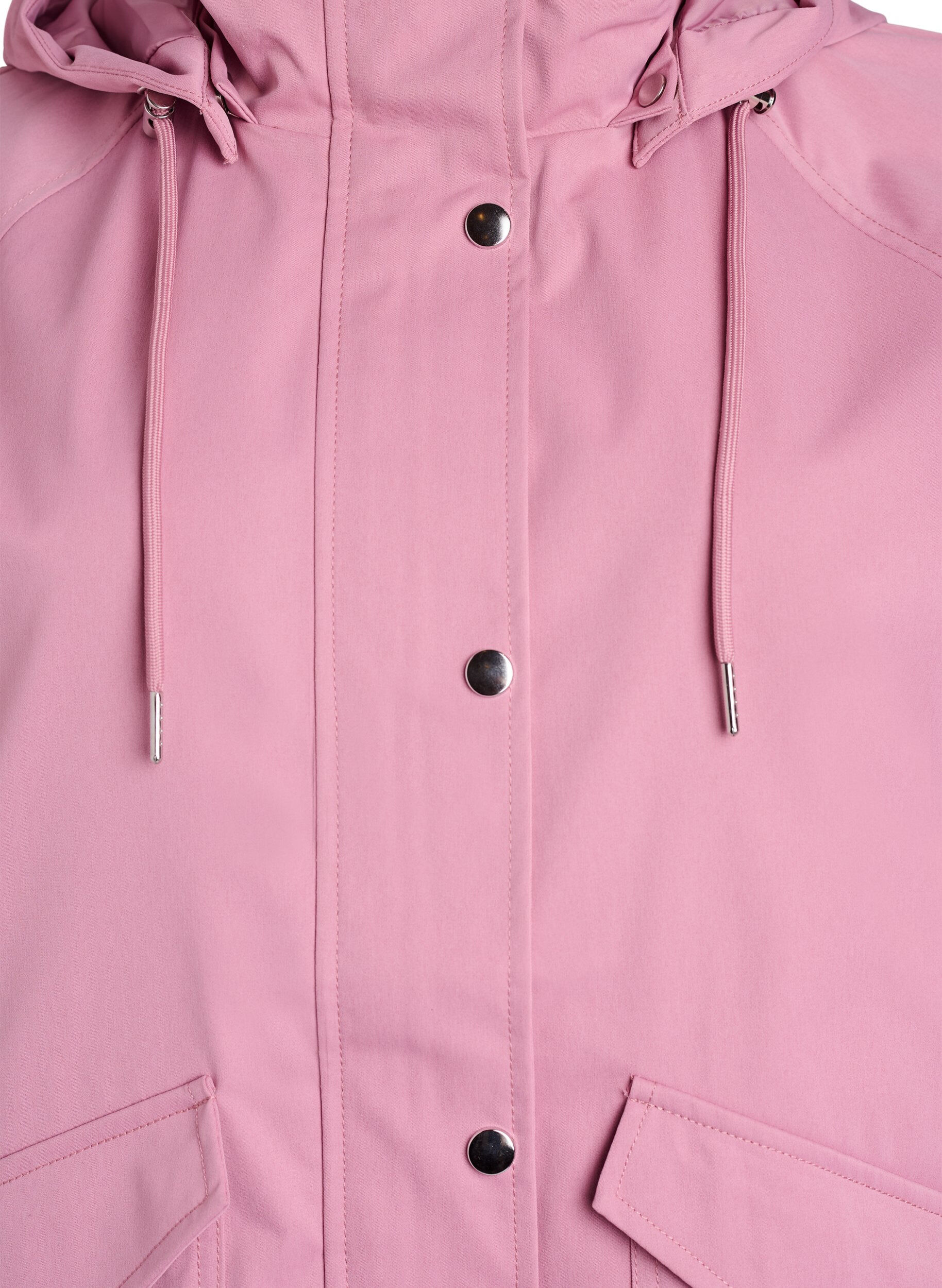 Zizzi Veste courte de printemps avec capuche amovible, Rose, Packshot image number 2