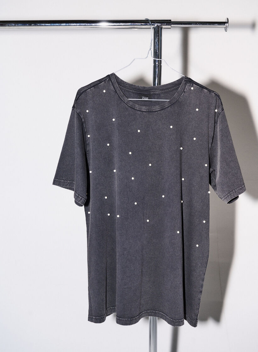 T-shirt avec perles, Grey washed, Image image number 0