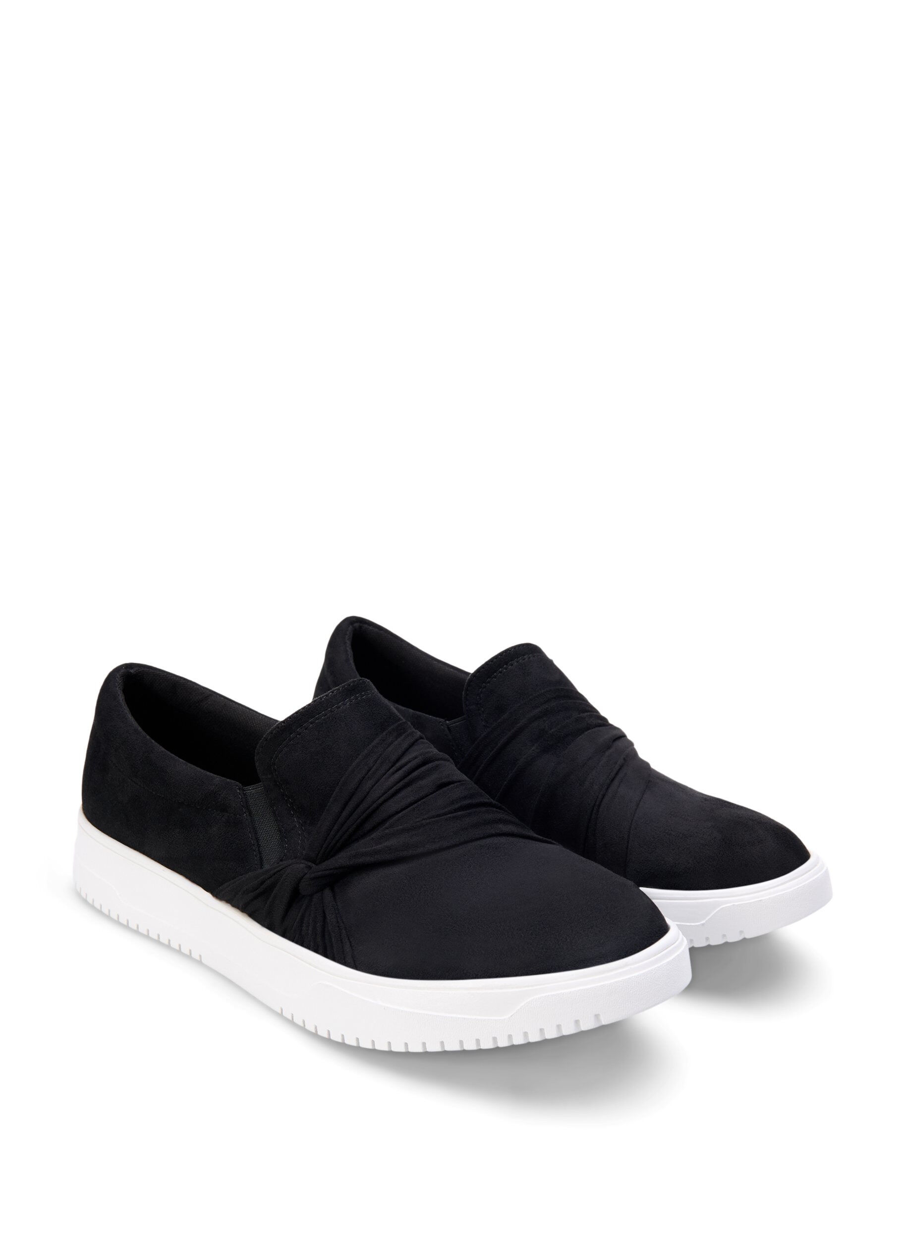 Zizzi Large - Slip-on avec d&eacute;tail n&oelig;ud, Noir, Packshot image number 1