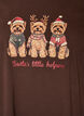 T-shirt de No&euml;l en coton bio, Marron, Packshot image number 2