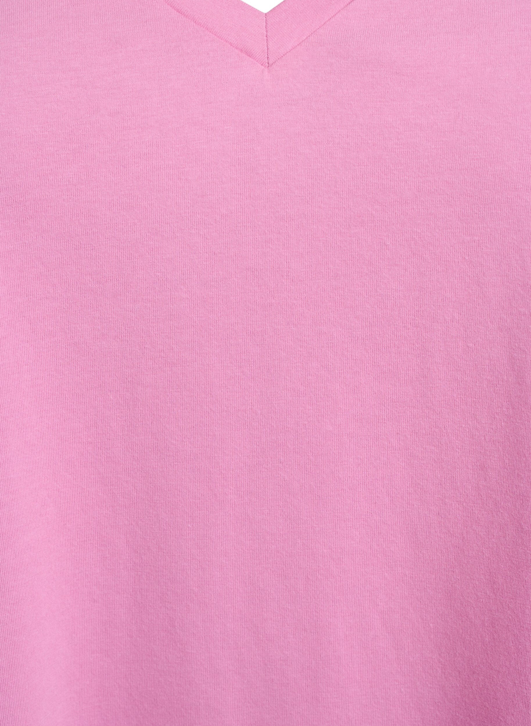 Zizzi FLASH - T-shirt col V, Rose, Packshot image number 2