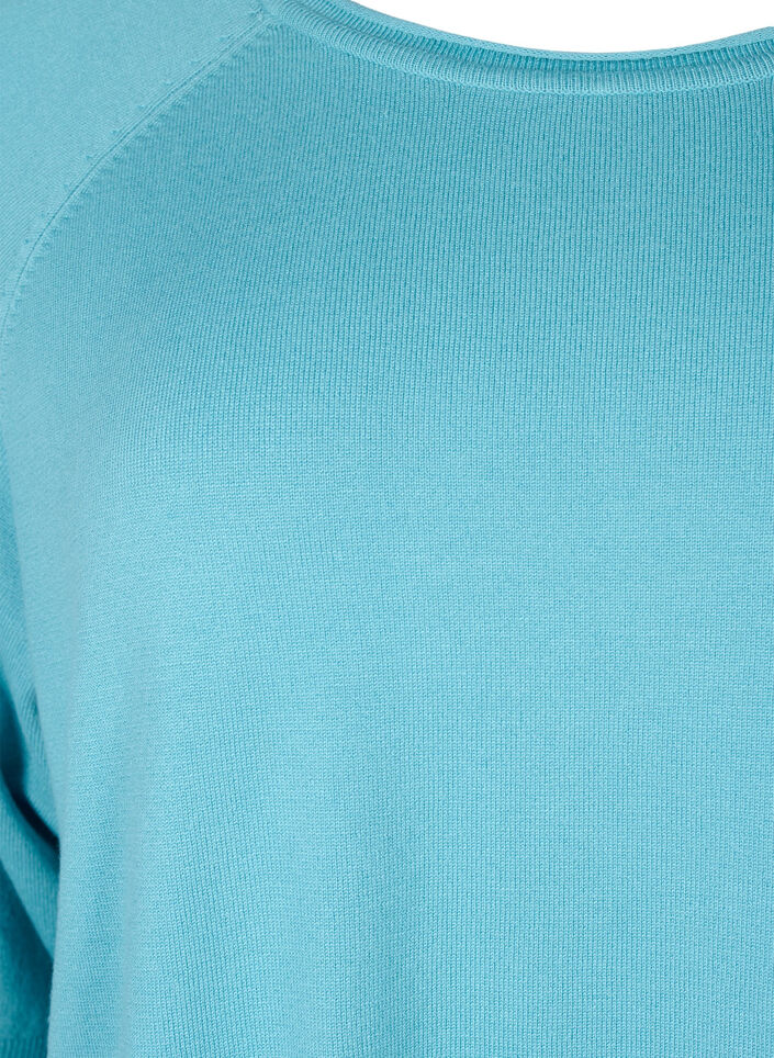 Strickbluse aus Viskose mit 3/4-Ärmeln, Reef Waters, Packshot image number 2