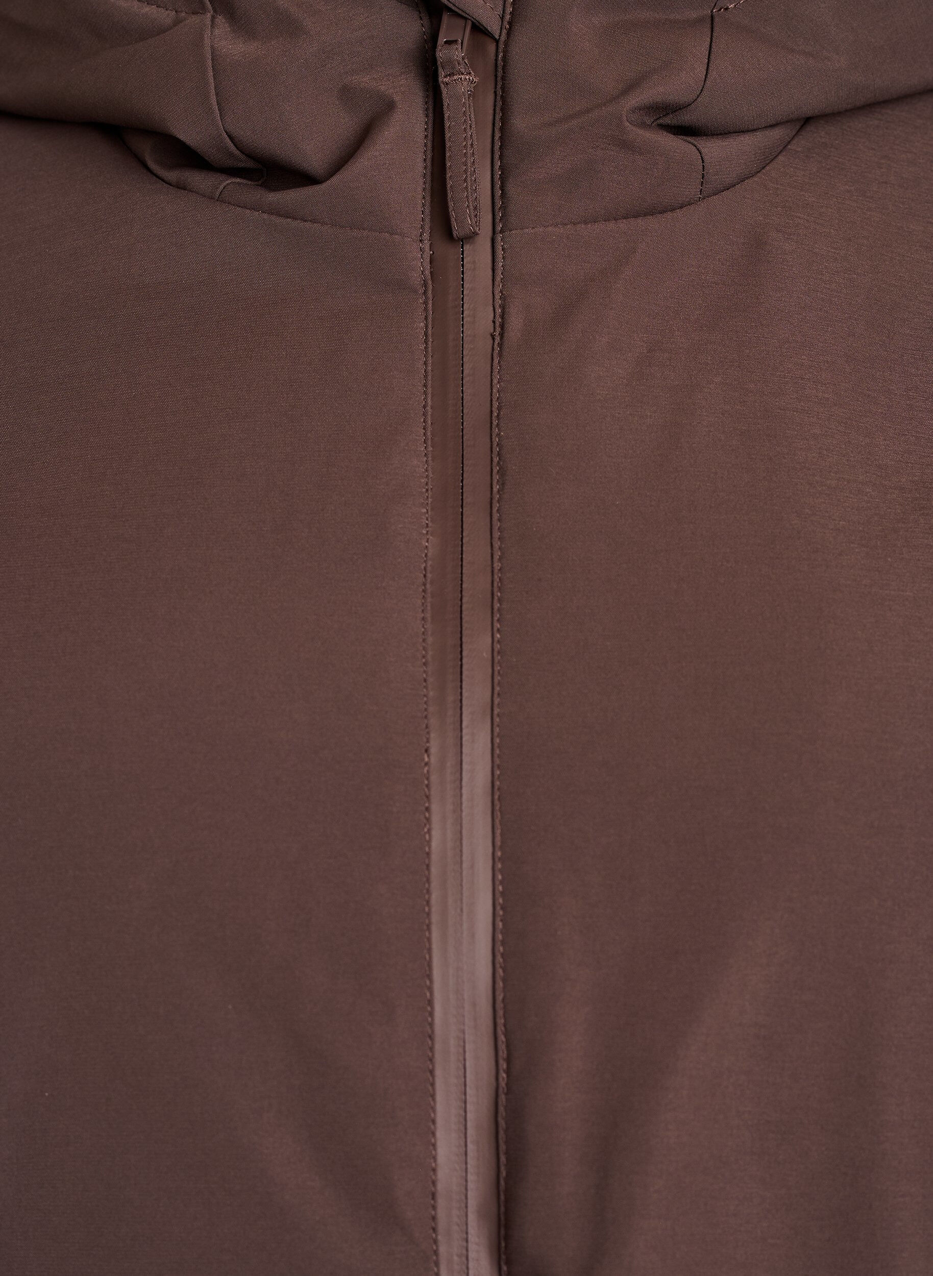 Zizzi Veste d'hiver avec taille ajustable, Marron, Packshot image number 2