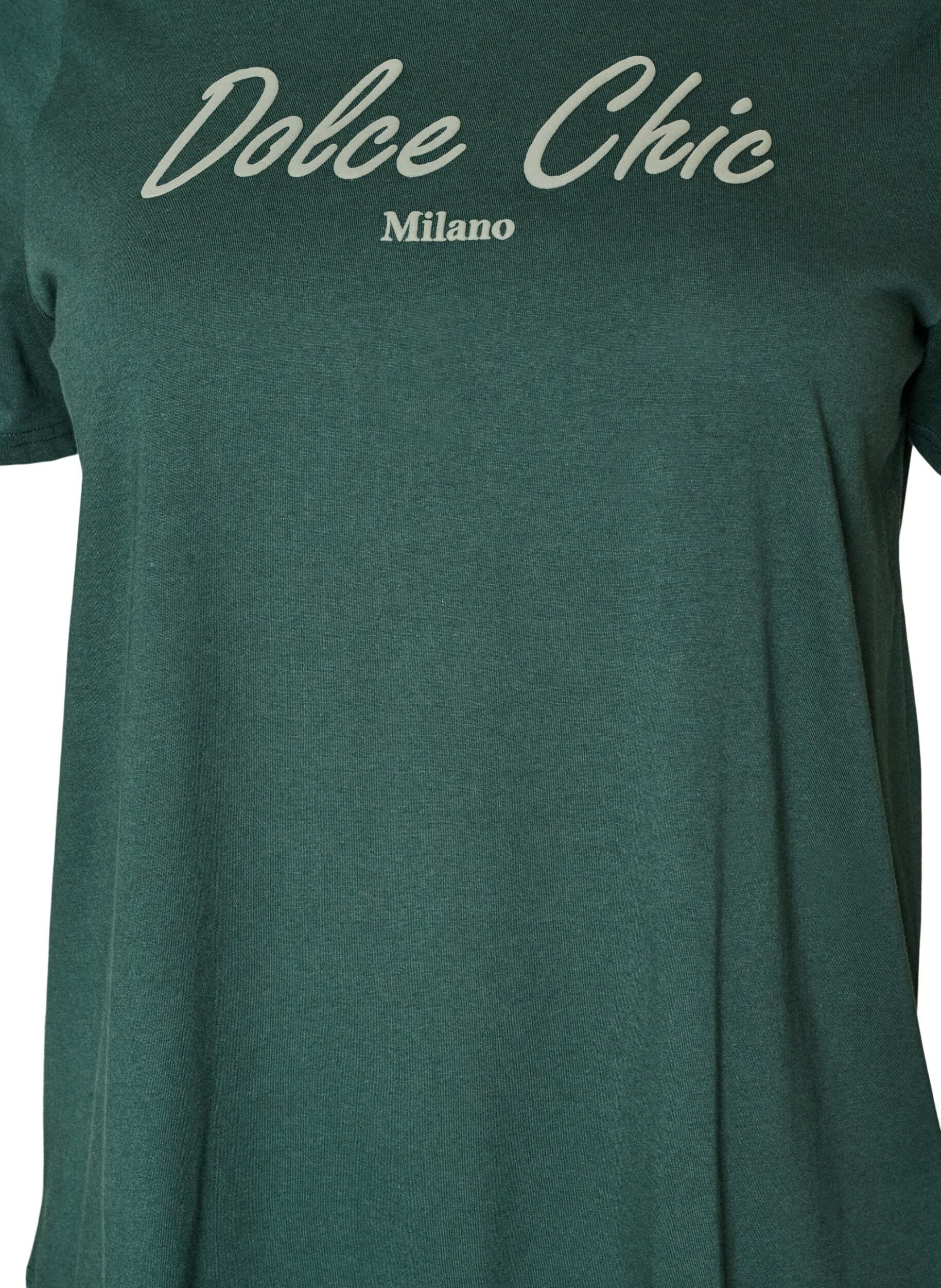 ZizziT-shirt en coton bio avec imprim&eacute;, Vert, Packshot image number 2