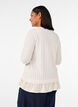 Blouse structur&eacute;e avec ourlet &agrave; volants, Vanille, Model image number 2