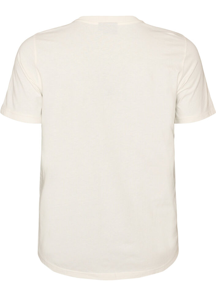 T-shirt aus Baumwolle mit Print, Wei&szlig;, Packshot image number 1