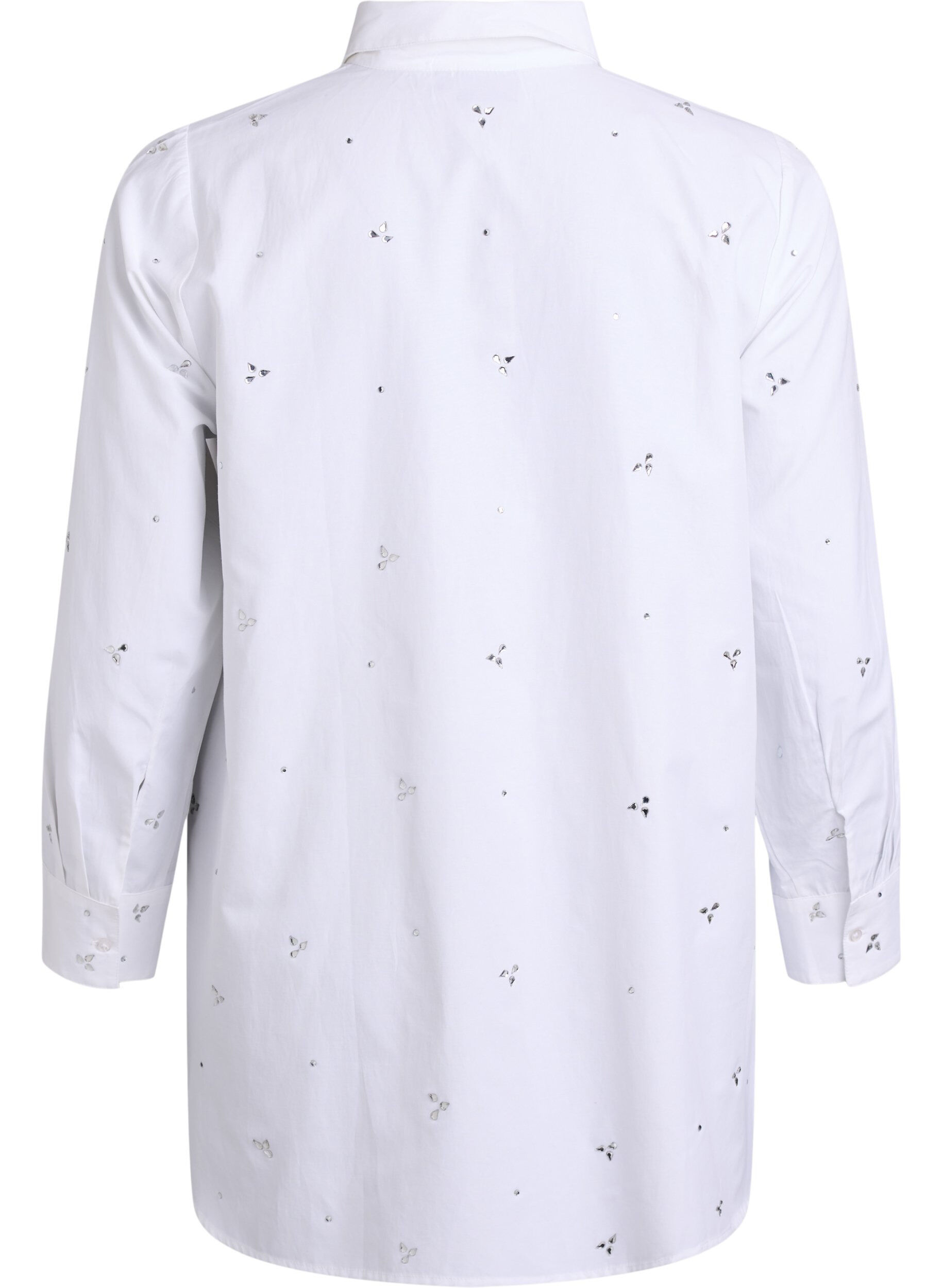 Zizzi Chemise avec des strass, Blanc, Packshot image number 1