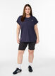 T-shirt de sport couleur unie, Bleu, Model image number 1