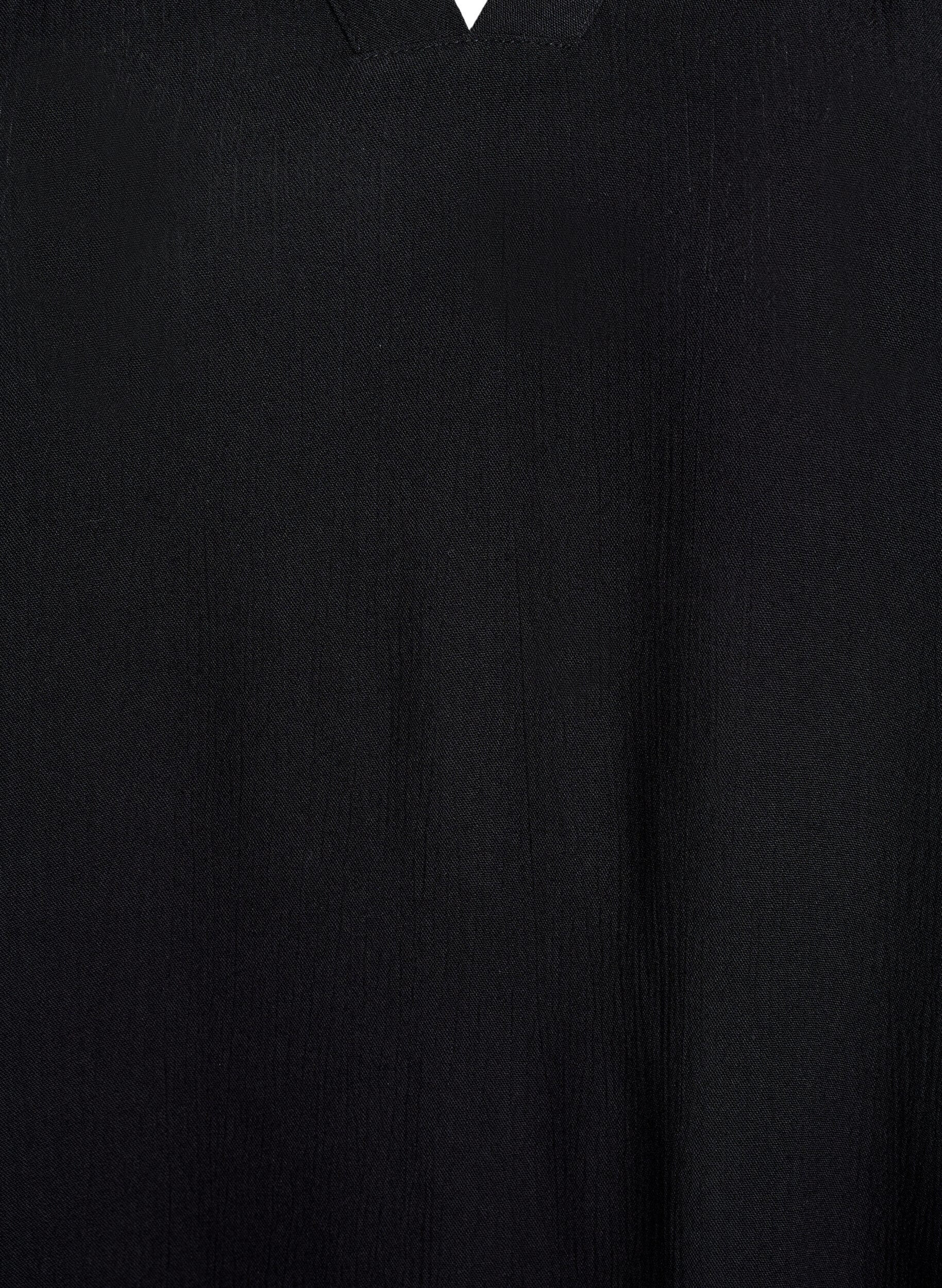 Zizzi Tunique avec manches 3/4 et coupe trap&egrave;ze, Noir, Packshot image number 2