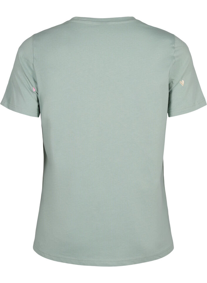 T-Shirt aus Bio-Baumwolle mit Herzen, Chinois G. Love Emb., Packshot image number 1