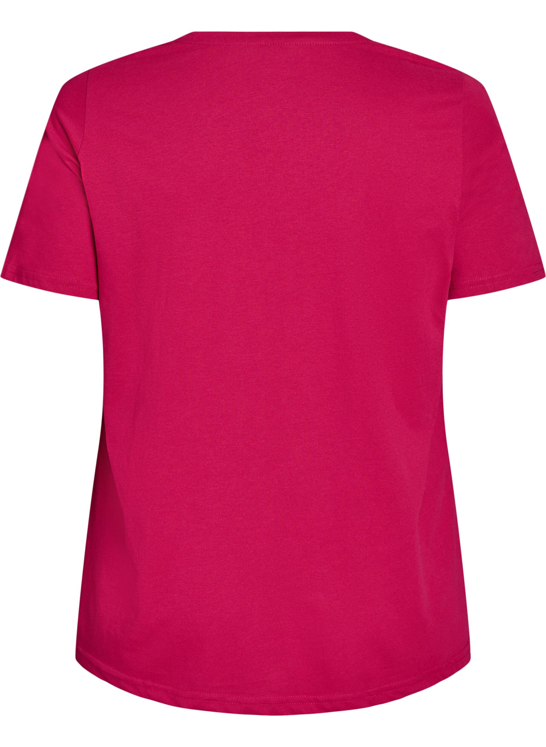 Zizzi T-Shirt mit Print, Rot, Packshot image number 1