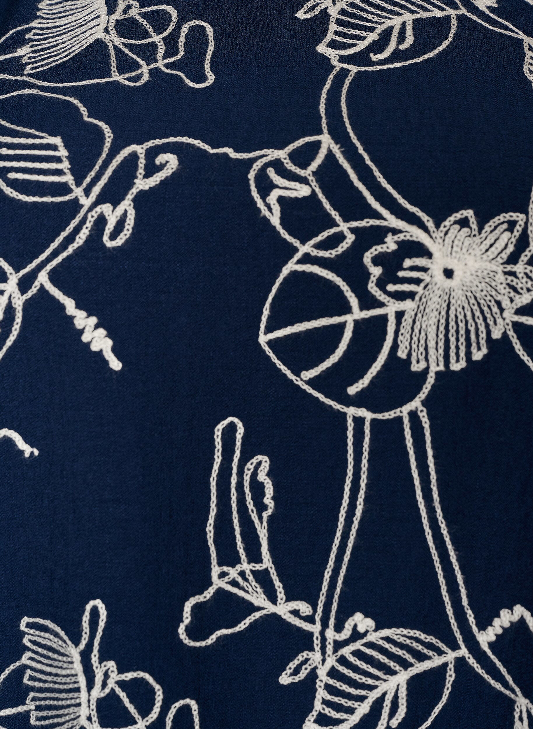 ZizziRobe trap&egrave;ze courte &agrave; motif brod&eacute;, Bleu, Packshot image number 2