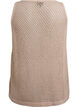 FLASH - Ärmelloser Stricktop mit V-Ausschnitt, Beige, Packshot image number 1