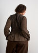 Karierte Bluse mit Smock und Sch&ouml;&szlig;chen, Braun, Model image number 2
