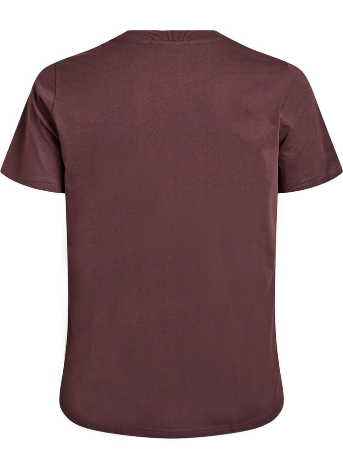 Basic-T-Shirt aus Baumwolle mit Rundhalsausschnitt, Braun, Packshot image number 1