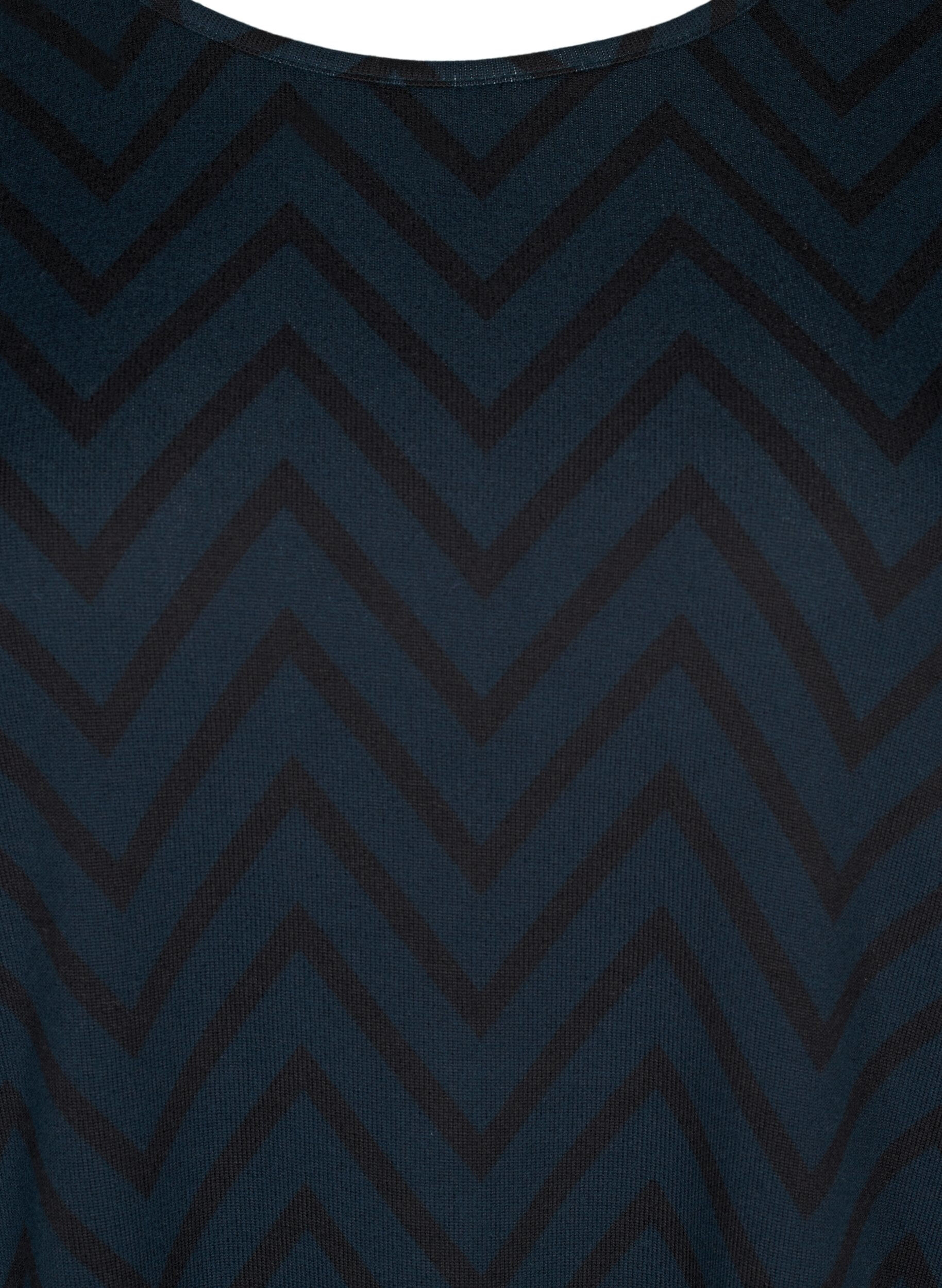 Zizzi Chemisier &agrave; motifs &agrave; manches longues, Vert fonc&eacute;, Packshot image number 2