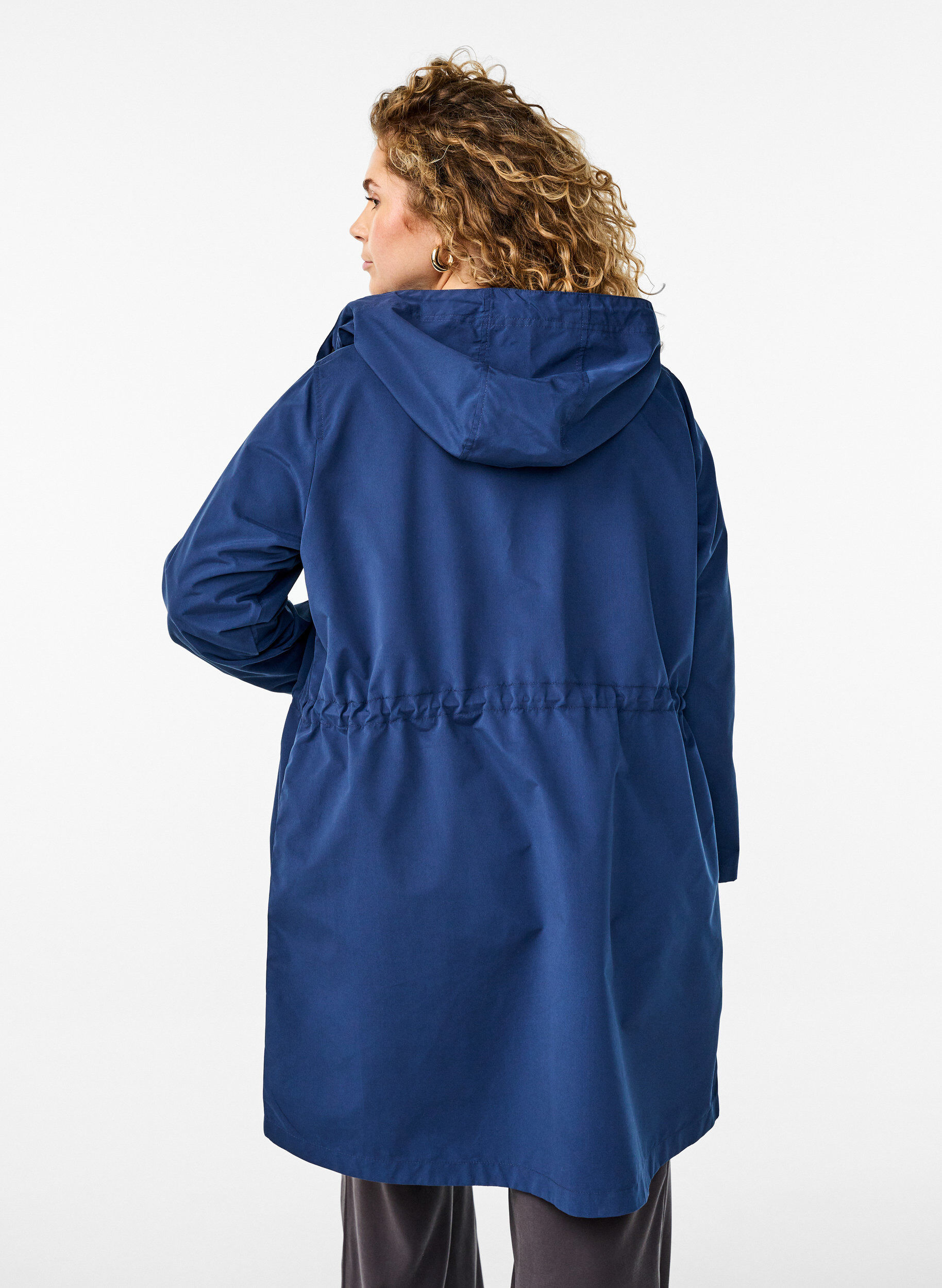 ZizziLeichter Parka mit Kapuze, Blau, Model image number 2