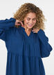 Robe coupe &eacute;vas&eacute;e avec une taille empire, Bleu, Model image number 3