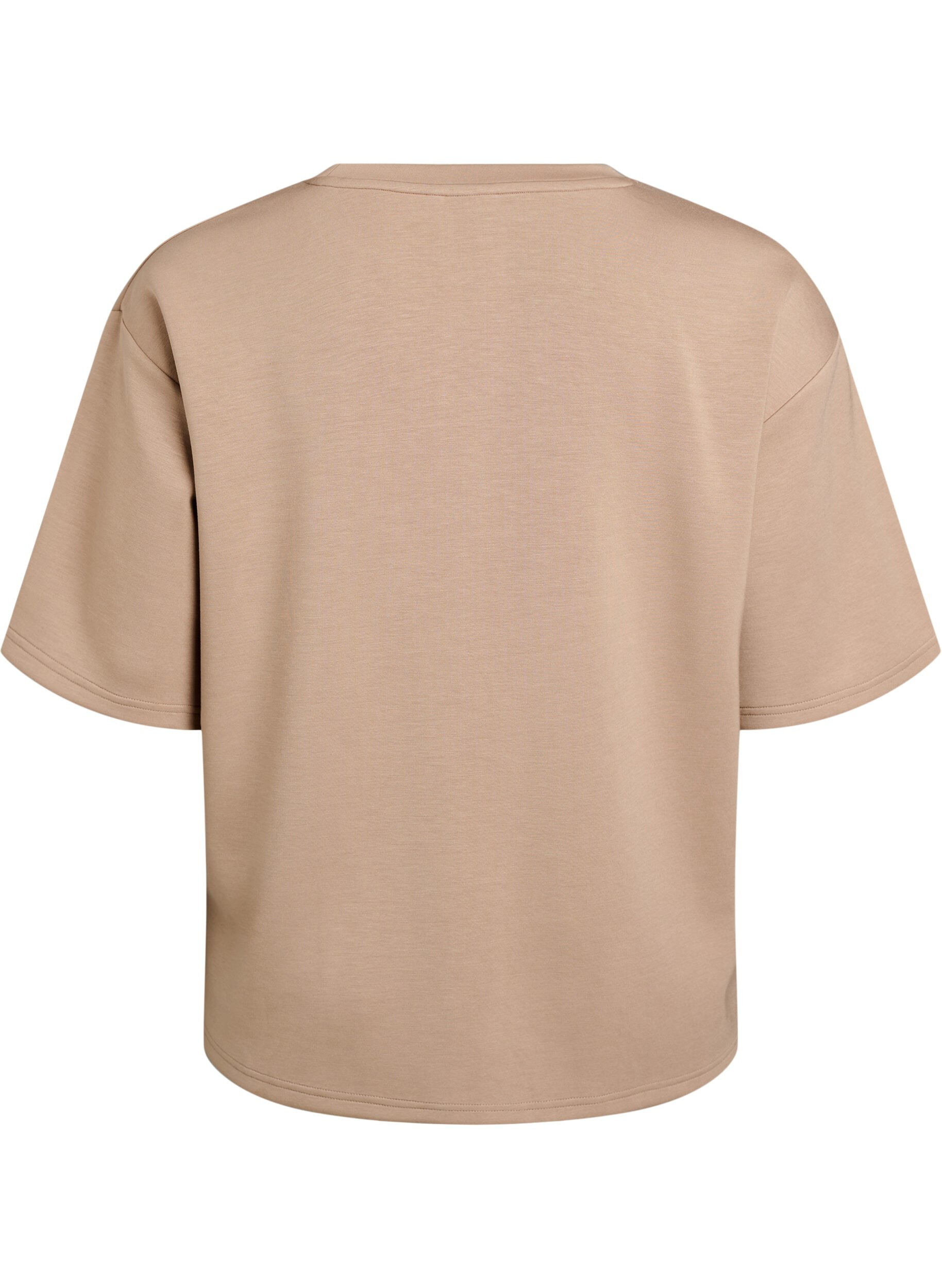 Zizzi T-shirt ample &agrave; manches courtes, Beige, Packshot image number 1