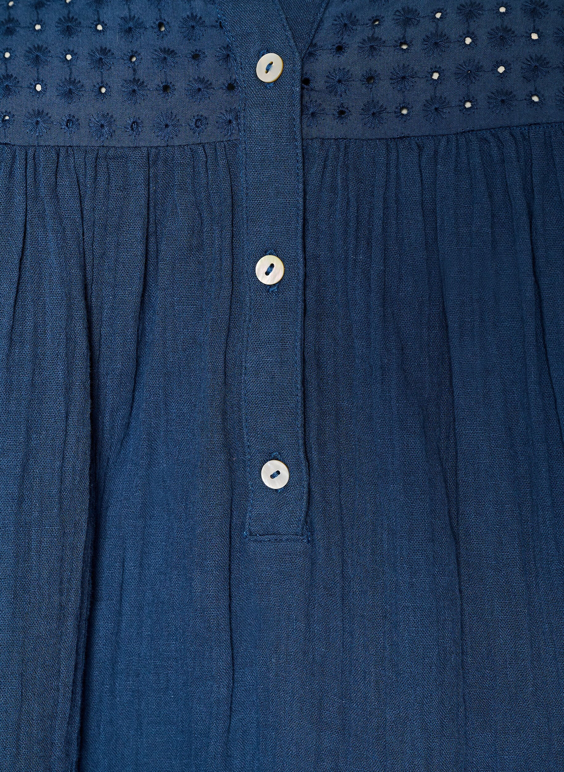 ZizziTunique en mousseline de coton avec broderie anglaise, Bleu, Packshot image number 2
