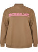 Sweatshirt avec col montant et motif sportif sur le devant, Marron, Packshot image number 0