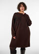 Robe pull avec grande fleur appliqu&eacute;e, Marron, Model image number 0