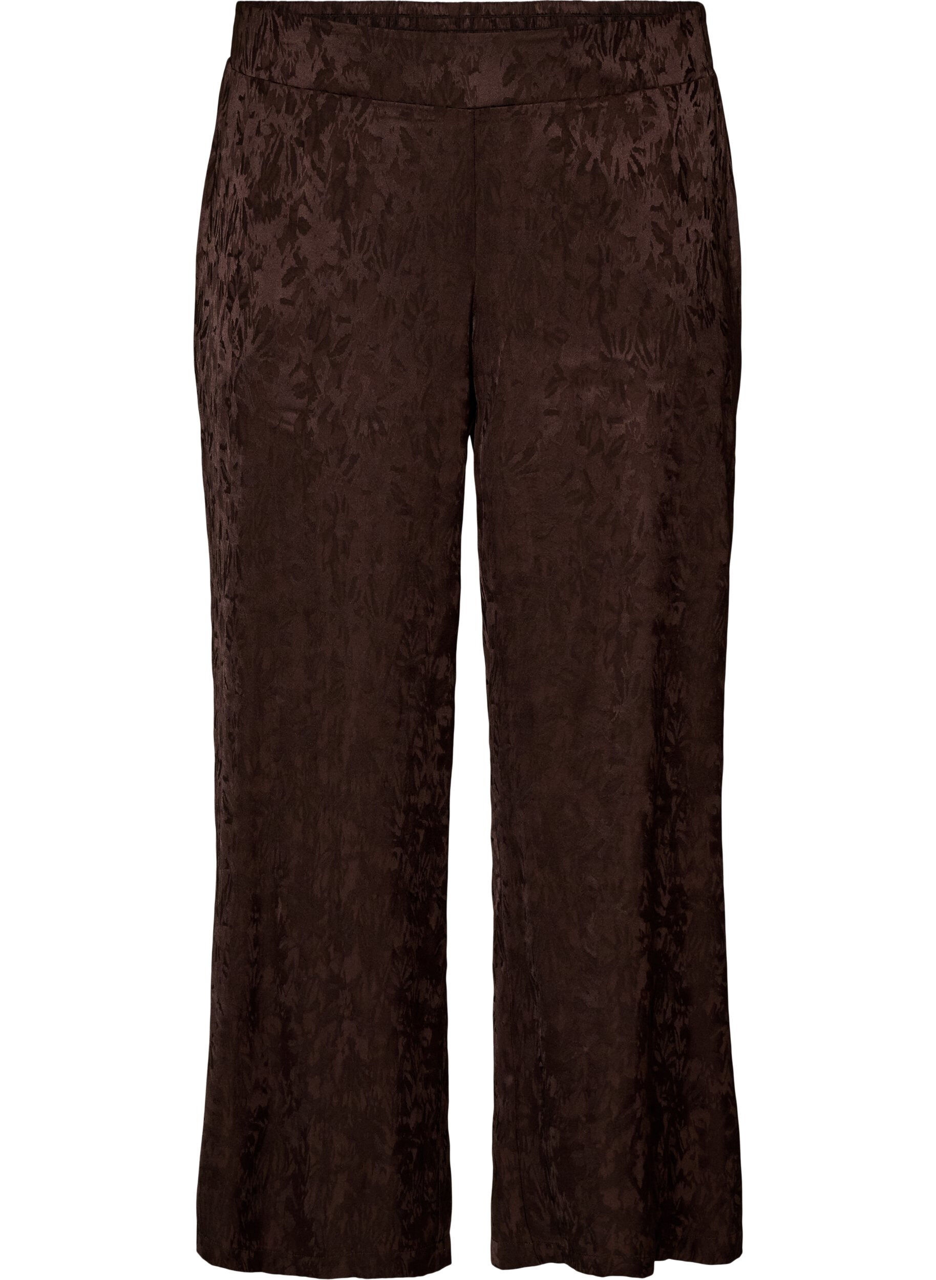 Pantalon ample &agrave; motif cachemire et taille haute