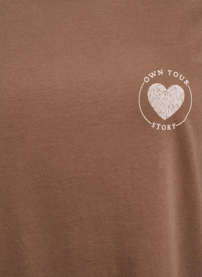 T-Shirt mit Print, Braun, Packshot image number 2
