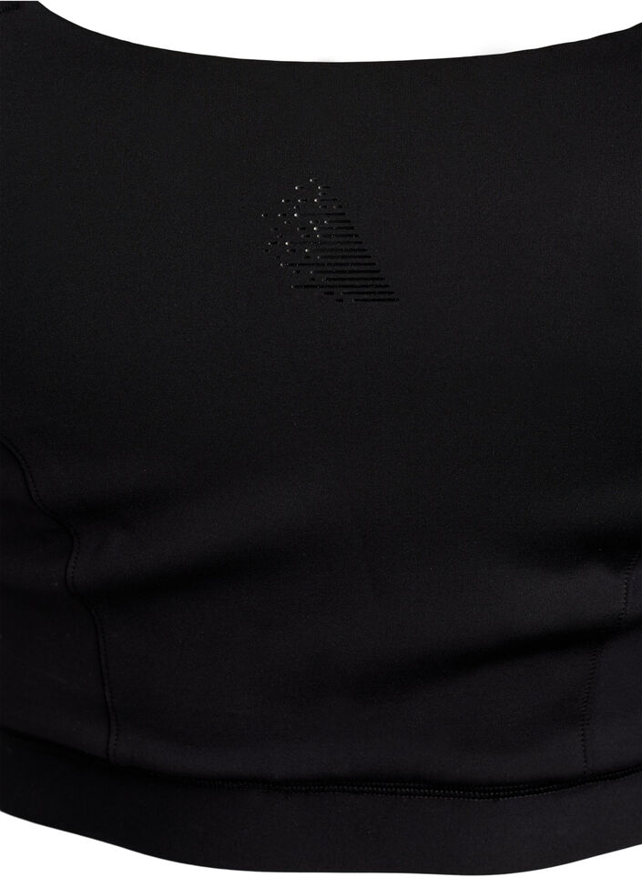 Sport-BH mit überkreuzten Rückenträgern, Schwarz, Packshot image number 2