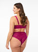 Brasilianischer Slip aus Mikrofaser mit Spitzensaum, Boysenberry, Model image number 1
