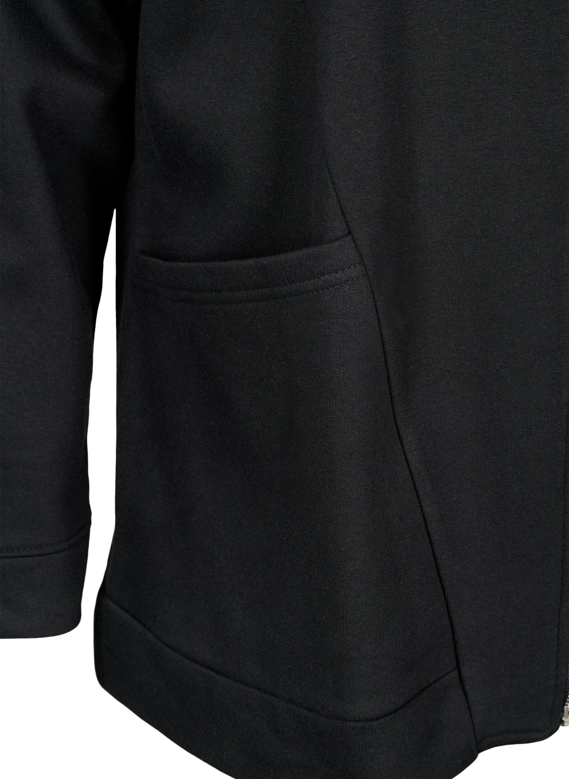 Zizzi Sweatshirt mit Kapuze, Black, Packshot image number 3