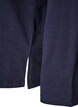 Lang&auml;rmelige Jerseybluse mit Textprint, Blau, Packshot image number 3