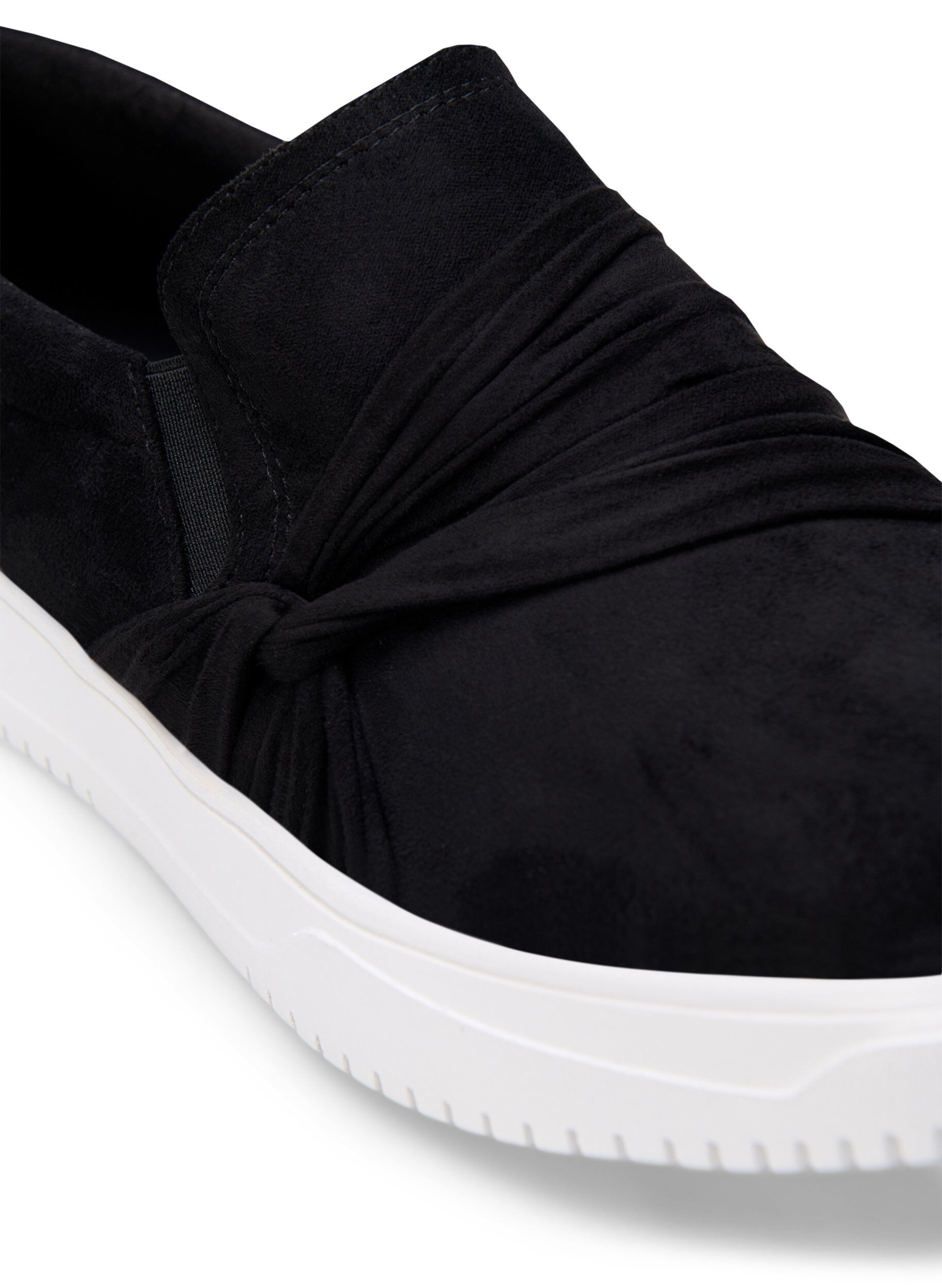 Zizzi Large - Slip-on avec d&eacute;tail n&oelig;ud, Noir, Packshot image number 3