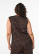 Top sans manches &agrave; texture ondul&eacute;e et fermeture boutonn&eacute;e, Marron, Model image number 2
