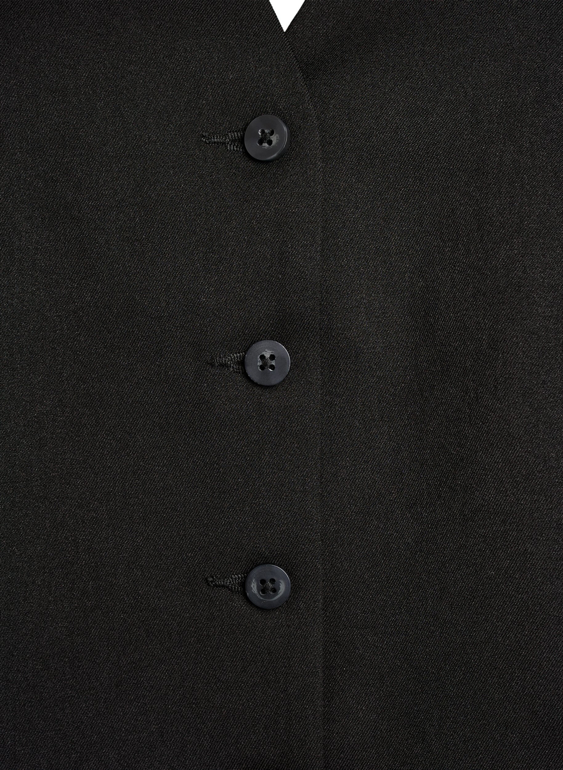 Zizzi Weste mit Knopfverschluss, Schwarz, Packshot image number 2