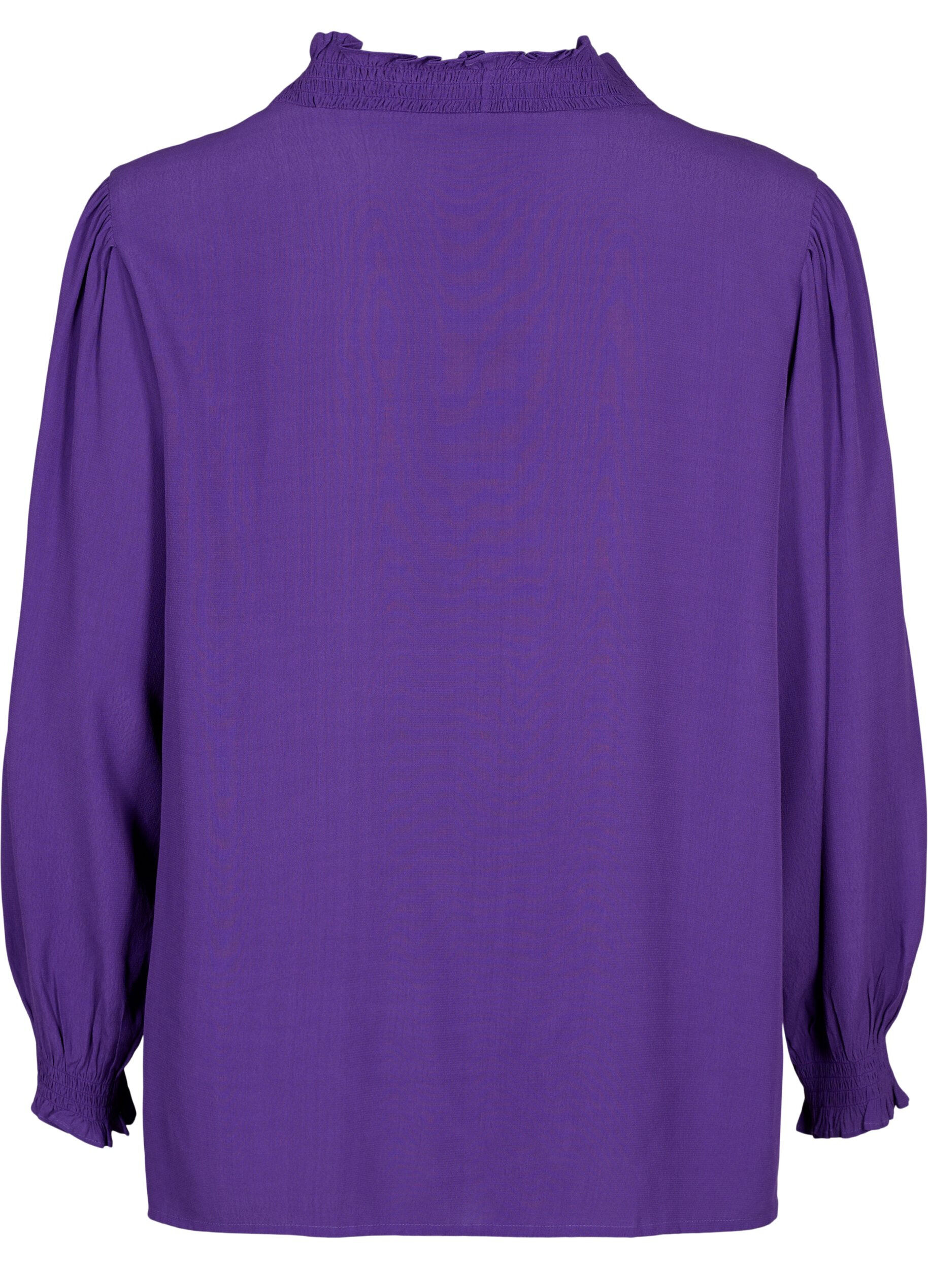 Zizzi Lang&auml;rmlige Bluse aus Viskose, Heliotrope, Packshot image number 1