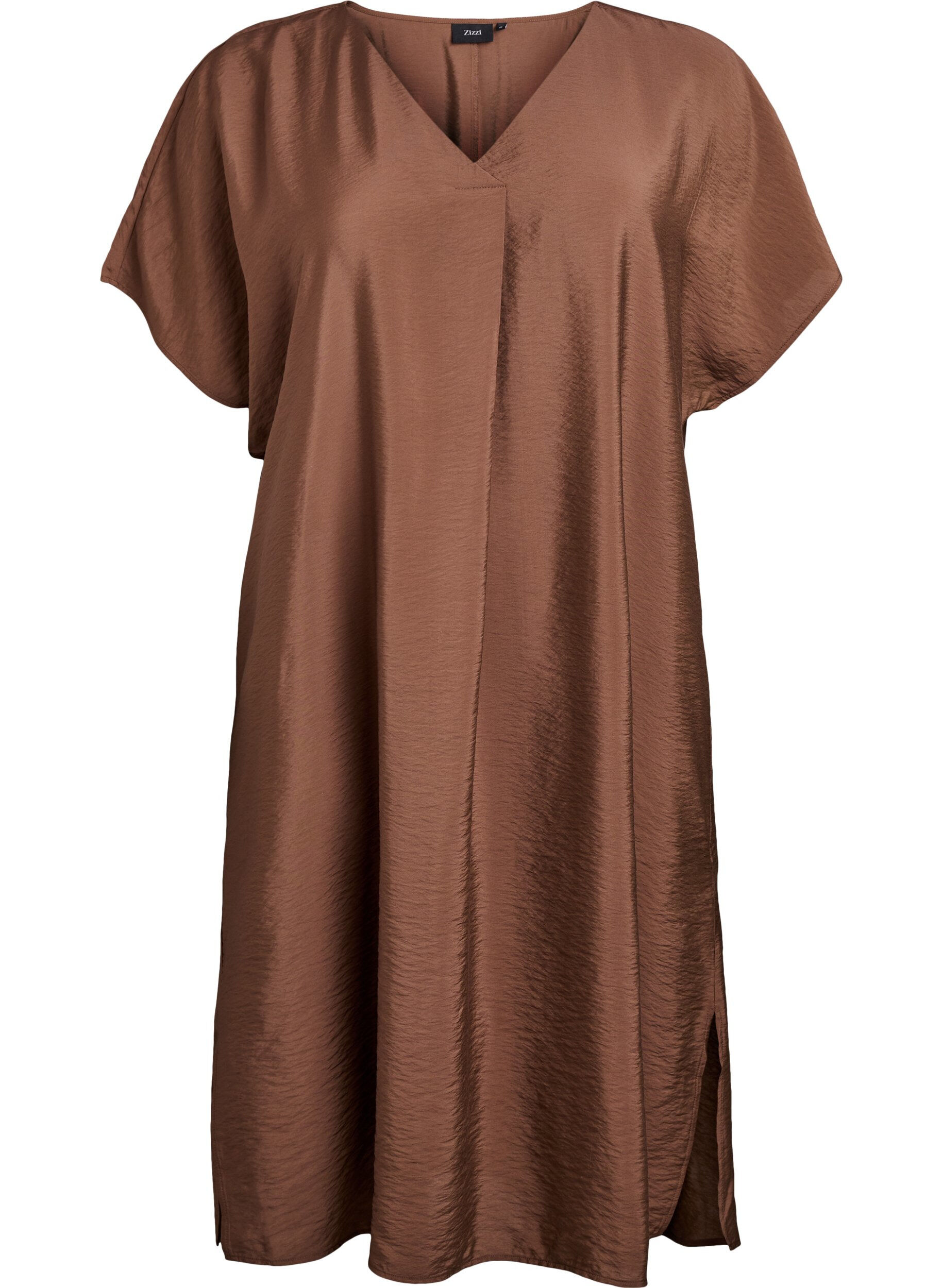 Kleid aus Viskose mit V-Ausschnitt