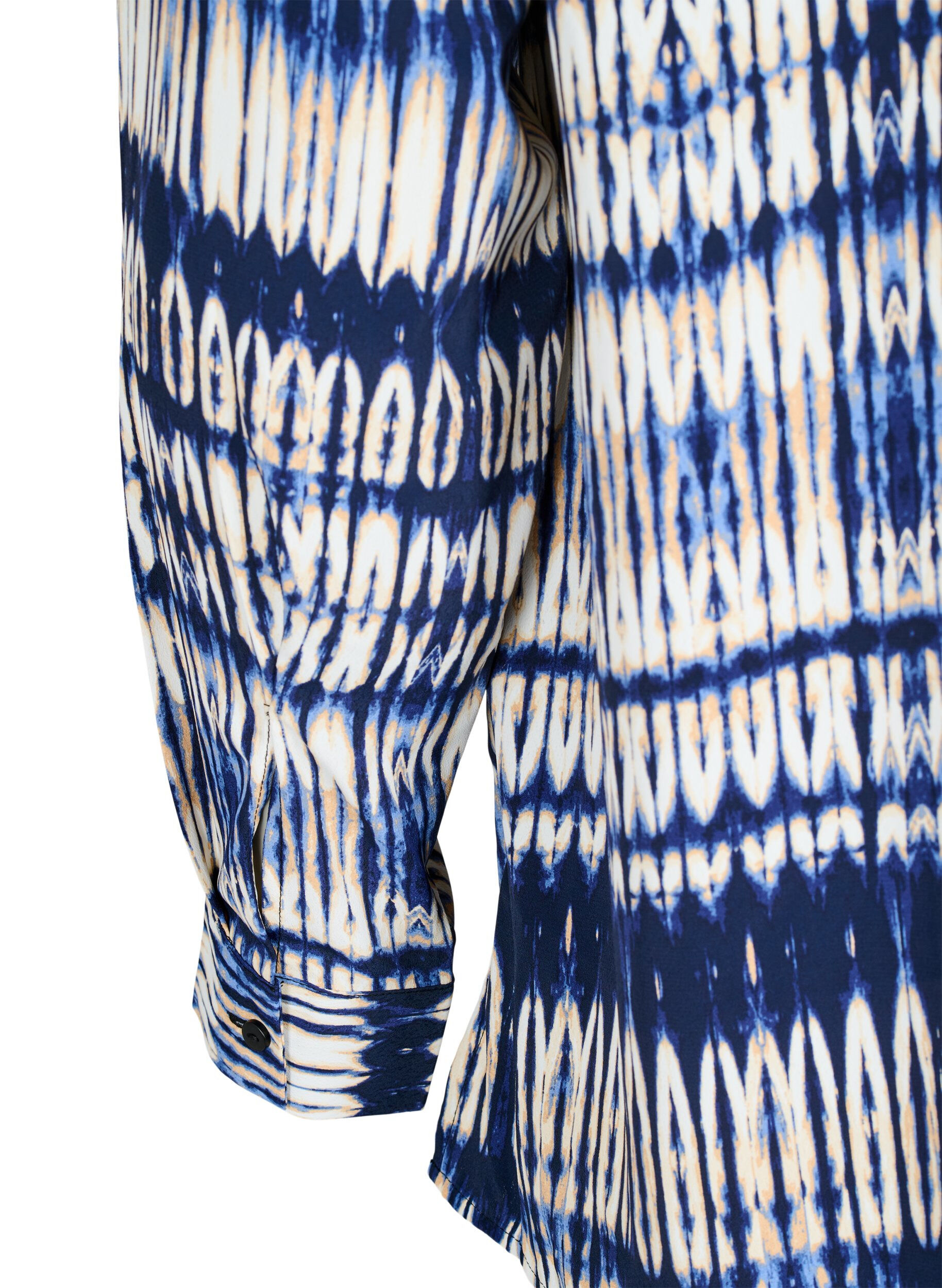 Zizzi Gestreiftes Hemd, Blau, Packshot image number 4