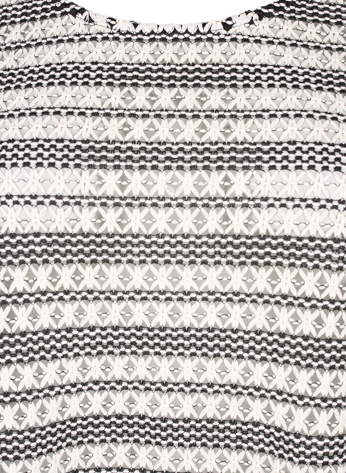  Häkelbluse mit 3/4-Ärmeln, Black White, Packshot image number 2