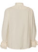 Blouse en viscose avec volants et manches longues, Vanille, Packshot image number 1