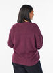 Pull ample en maille avec coutures apparentes, Bordeaux foncé, Model image number 2