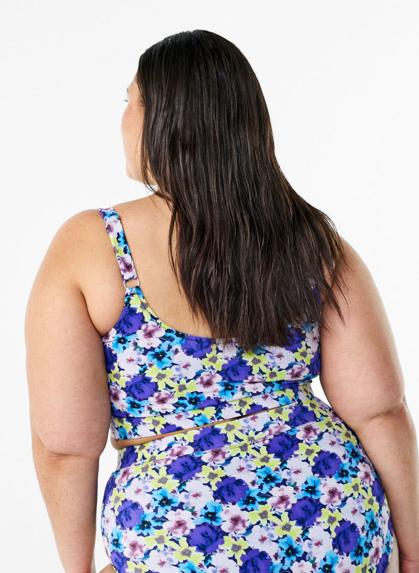 Haut de bikini avec bretelles ajustables, Violet, Model image number 2