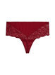 Hoch taillierter Hipster-String mit Spitze, Rot, Packshot image number 1