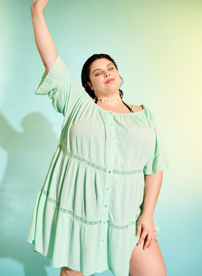 Strandtunika mit Off-Shoulder, Brook Green, Image image number 0