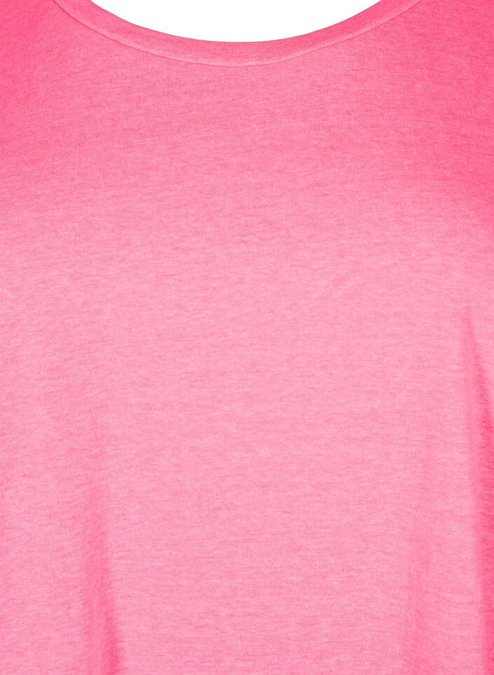 Neonfarbenes T-Shirt aus Baumwolle, Pink, Packshot image number 2
