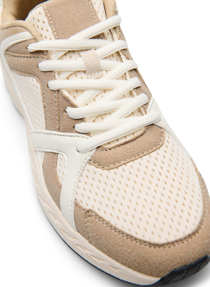 Baskets sportives en maille, Beige, Packshot