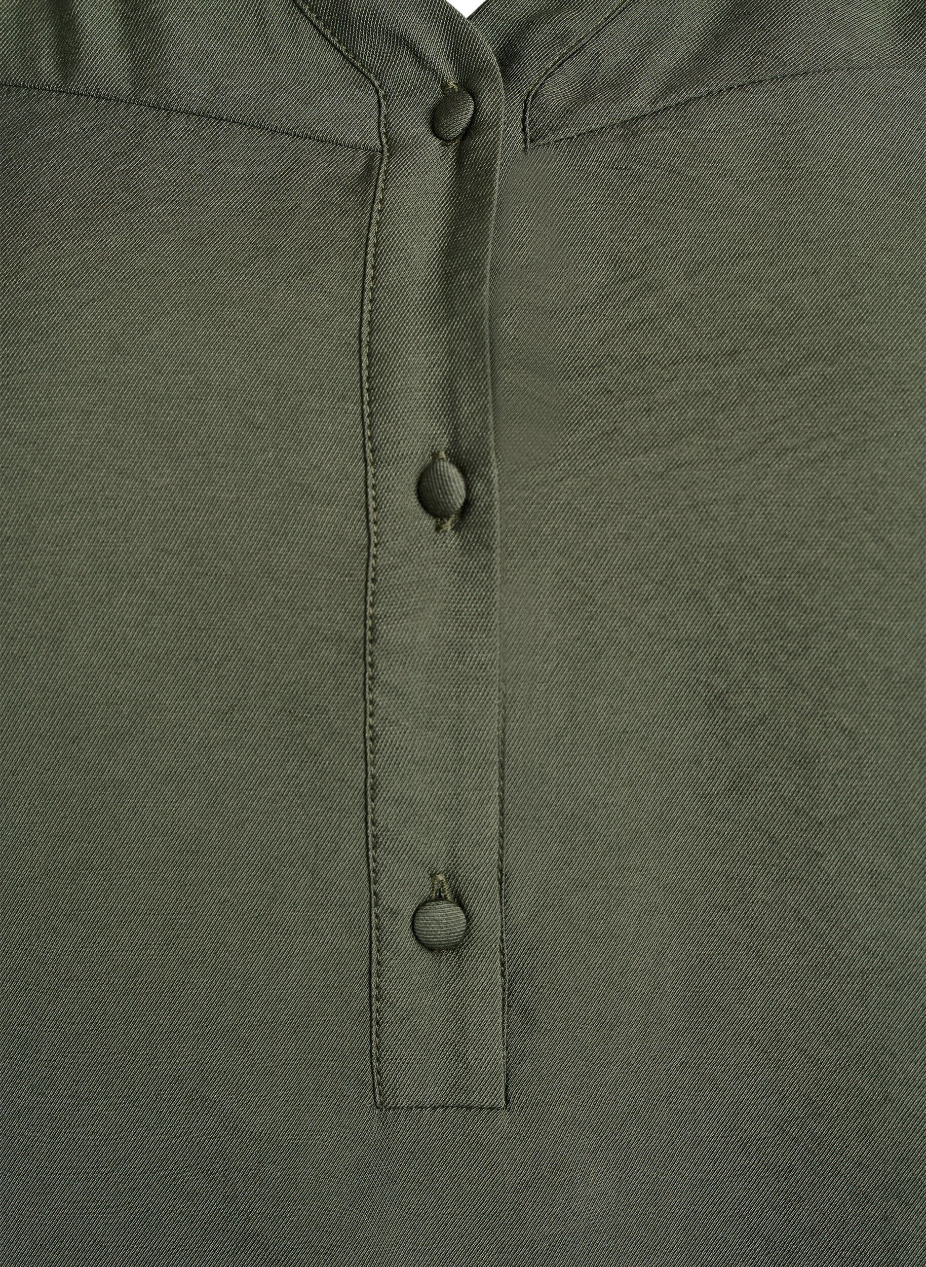 Zizzi Viskose-Bluse mit Puff&auml;rmeln und gerafften Details, Gr&uuml;n, Packshot image number 2